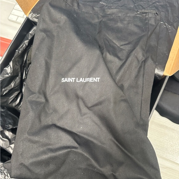 BNIB - Saint Laurent Bedford Tweed & Leather Turquoise Mid Top Sneakers - Size 7 - Picture 10 of 12